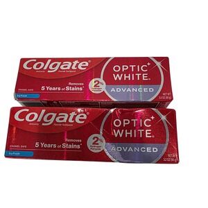 2pc Colgate‎ Optic White Advanced Toothpaste 2 Pack 3.2 oz Icy Fresh Enamel Safe